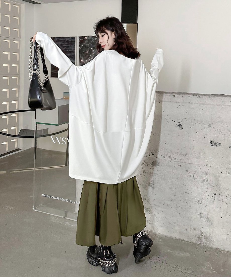 Oversized Drop Shoulder Long Sleeve Tee