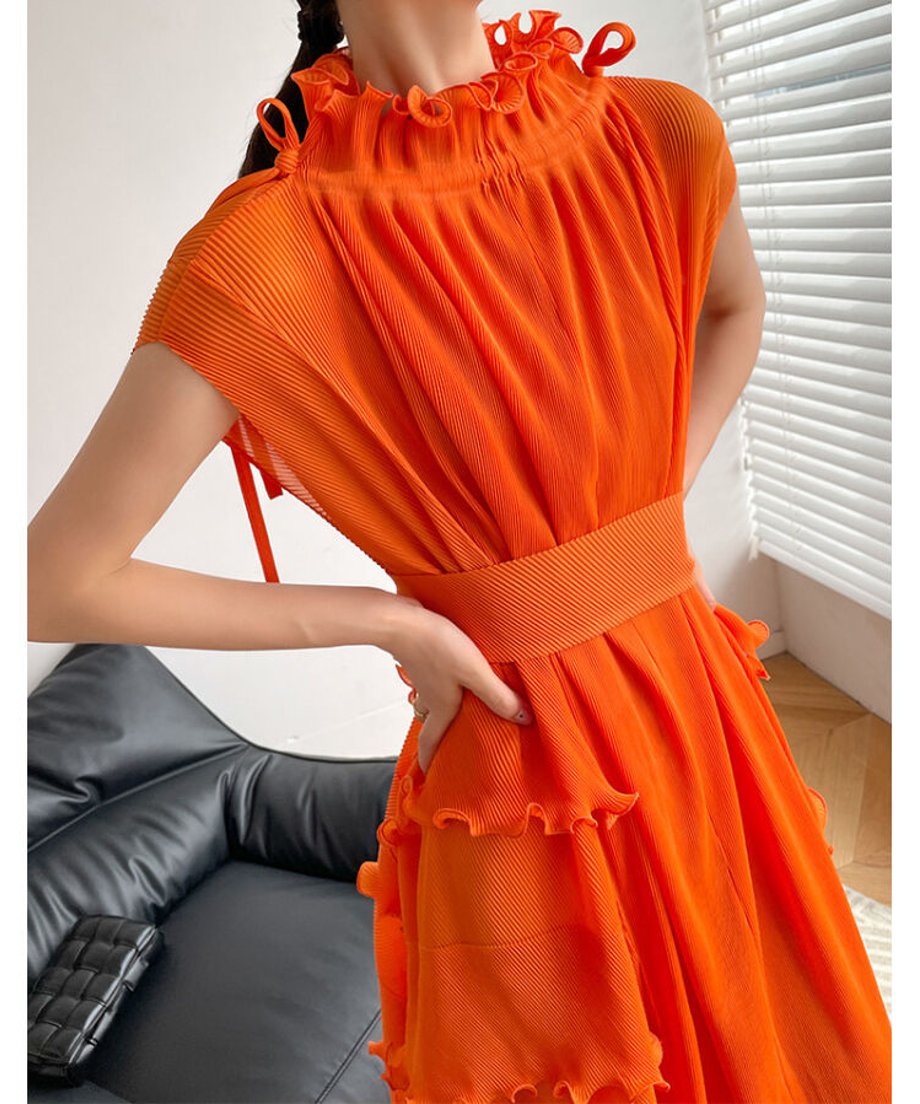 Frill Pleats Dress
