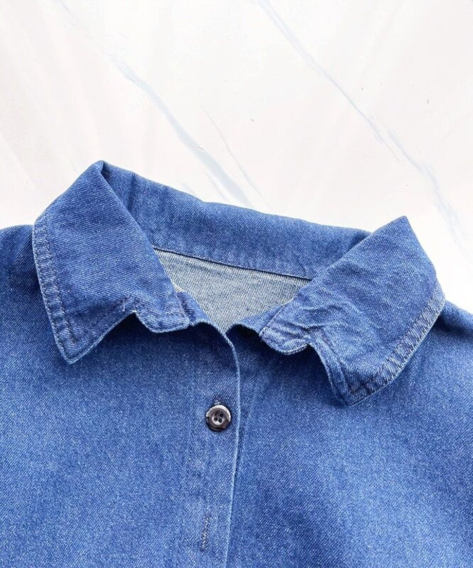 Denim Switch Top