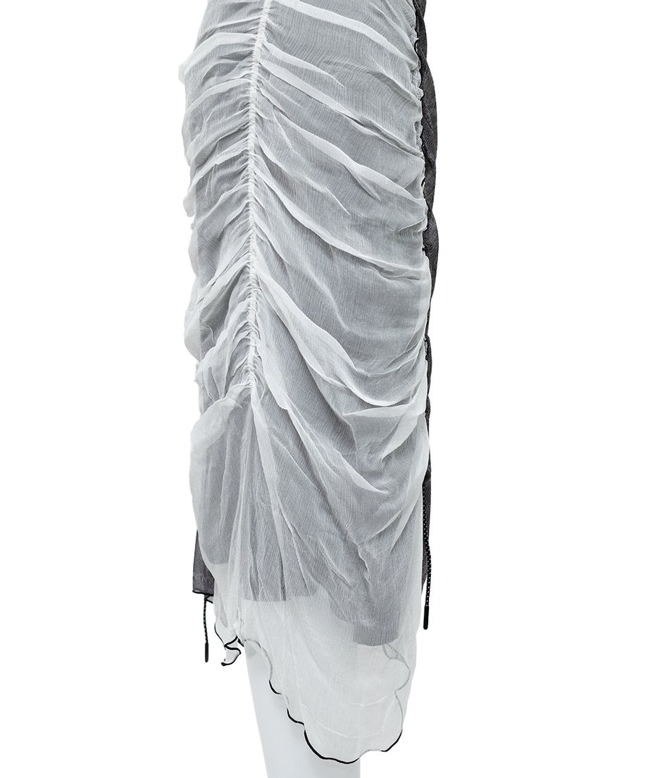 Drape Gather Lace Skirt