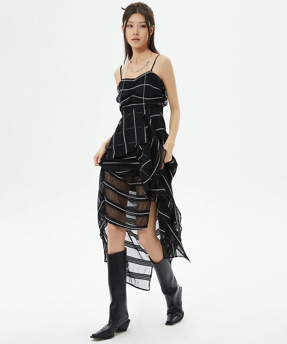 U-neck See-through Top