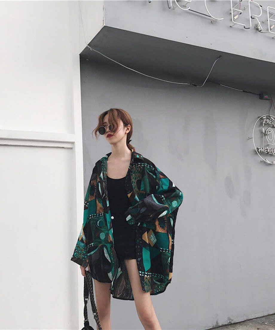 Geometry Loose Blouse