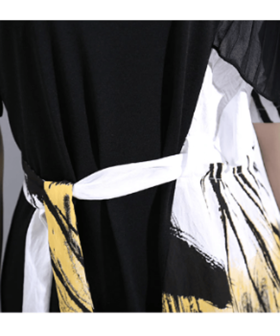 Split Abstract Art Dress
