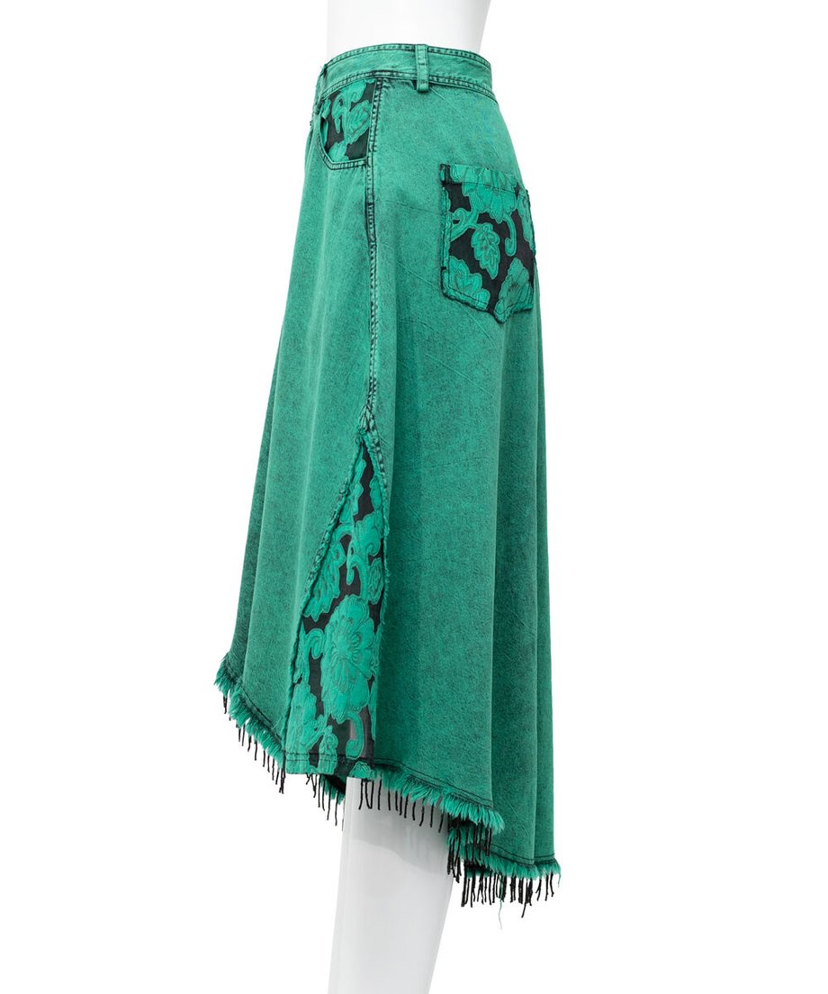Lace Blocking Skirt