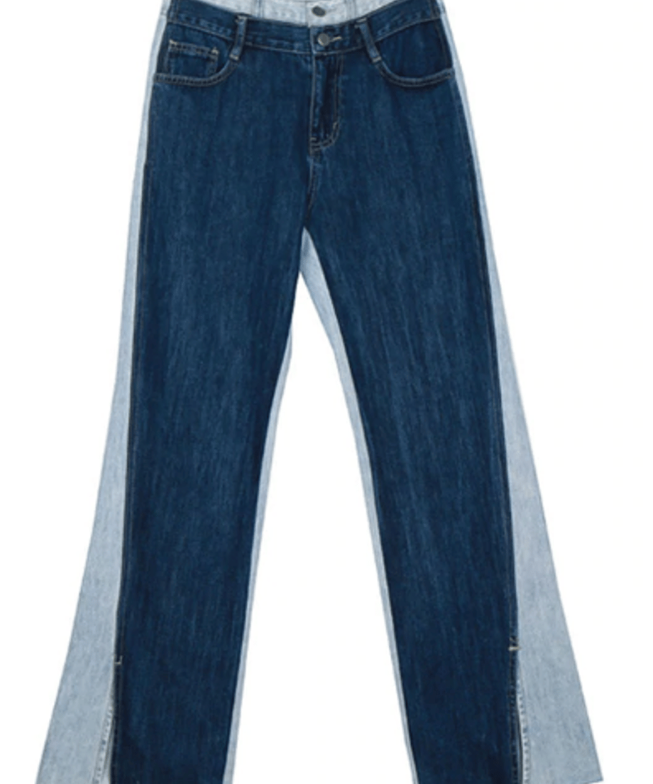 Bicolor Denim Pants