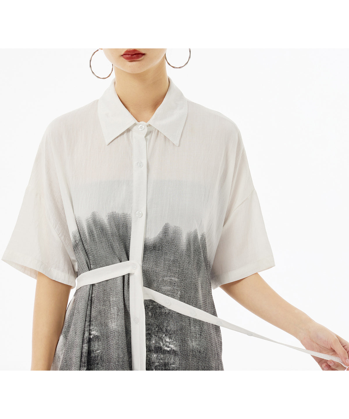 Blurred Print Dress
