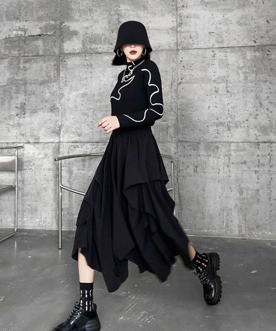 Draped Wide Pants