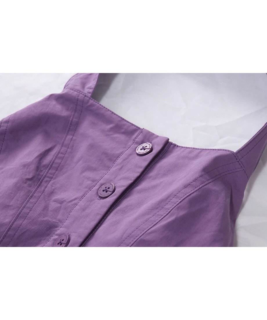 Design Pocket Halter-neck Dress