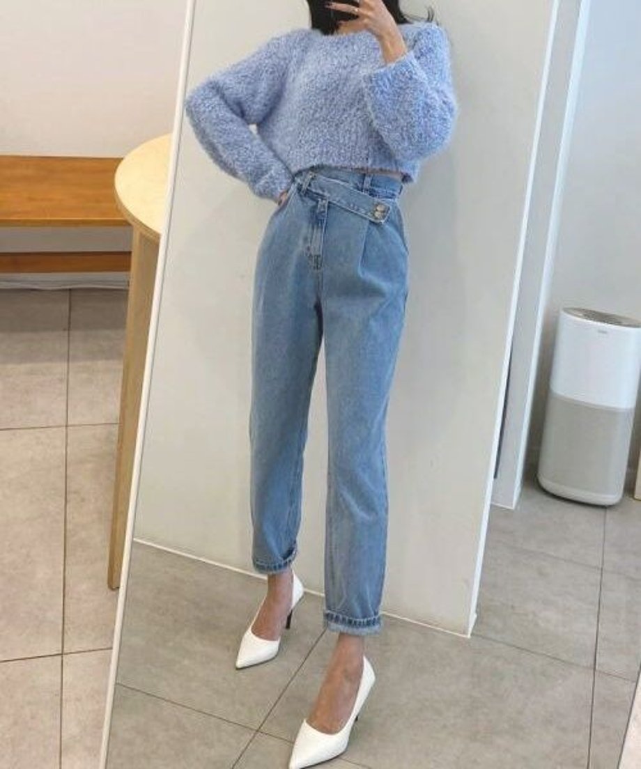 Tapered Denim Pants