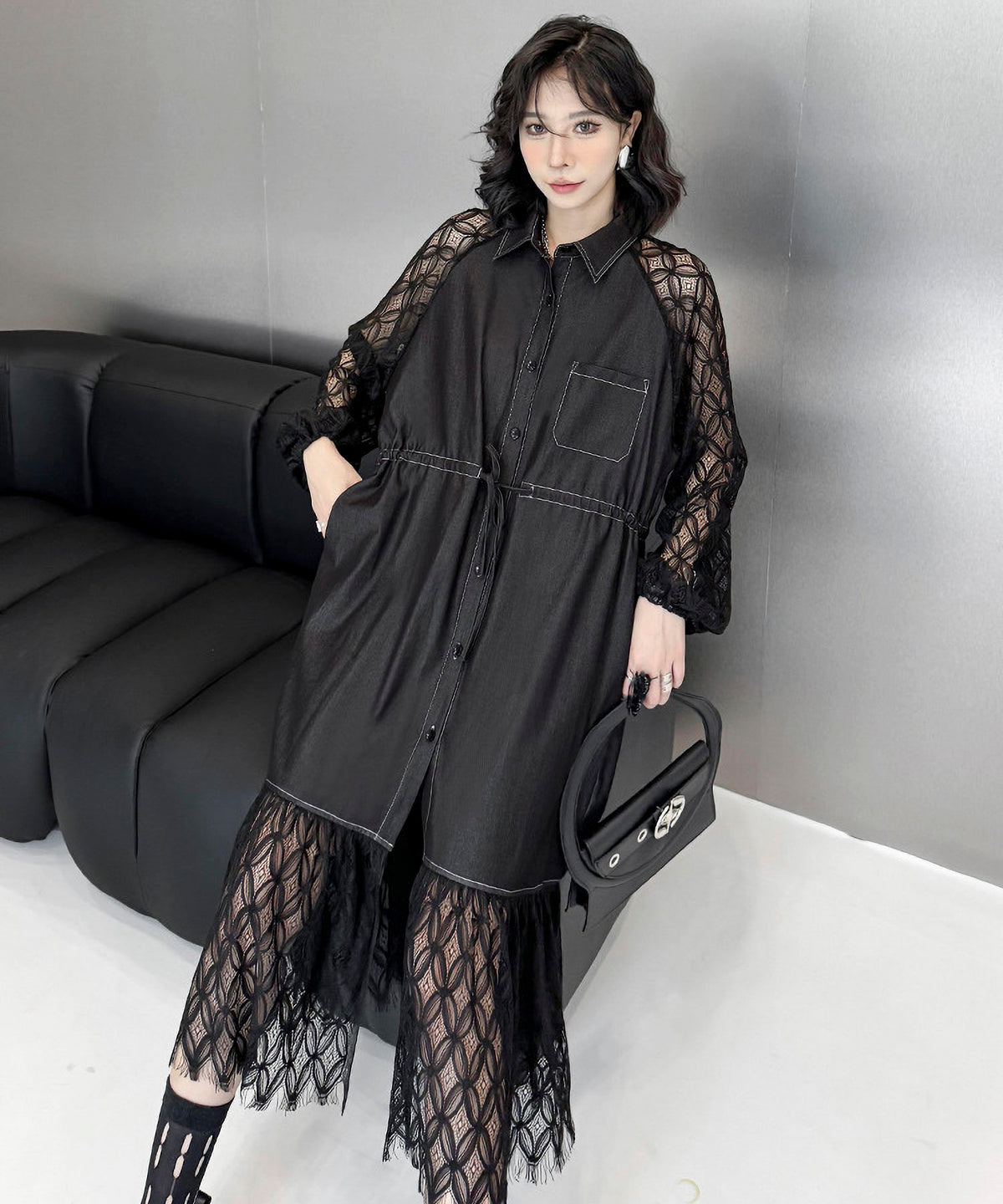 See-through Sleeve Dress