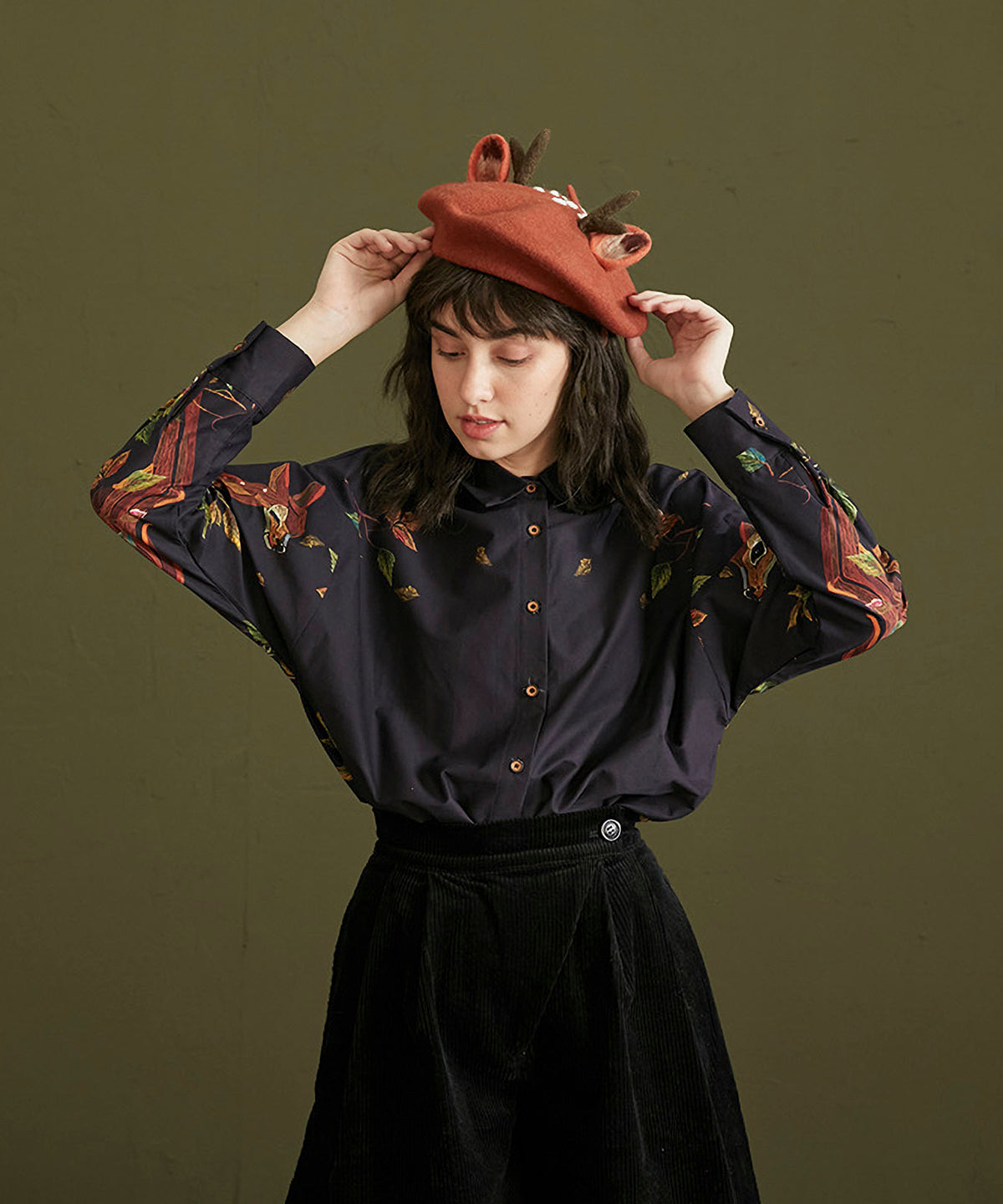 Deer Print Blouse
