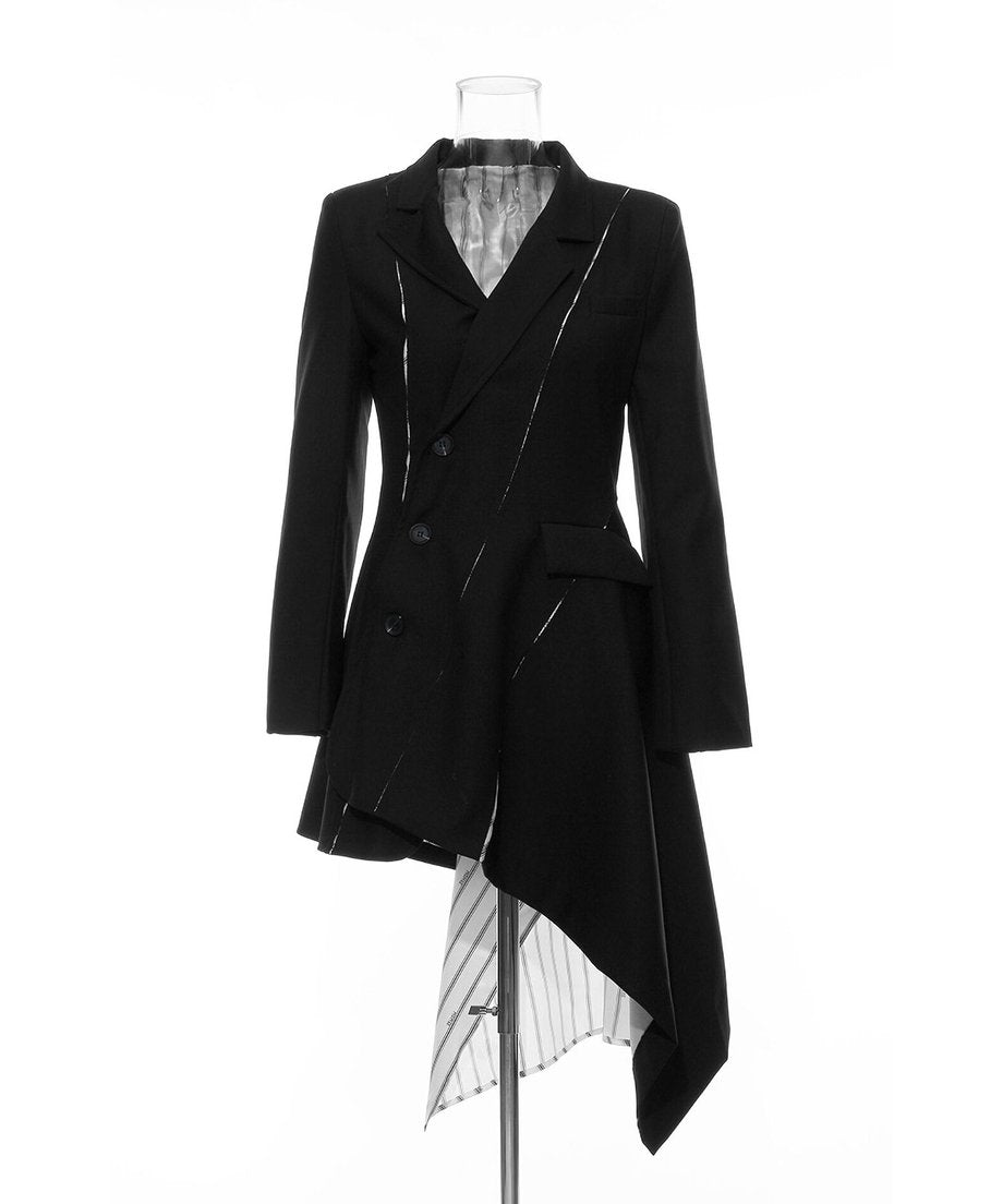 Pleated Panel Tailored Jacket
