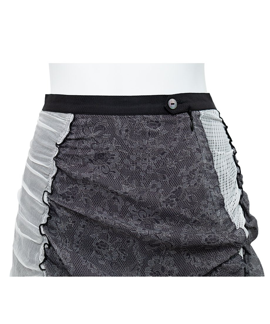 Drape Gather Lace Skirt