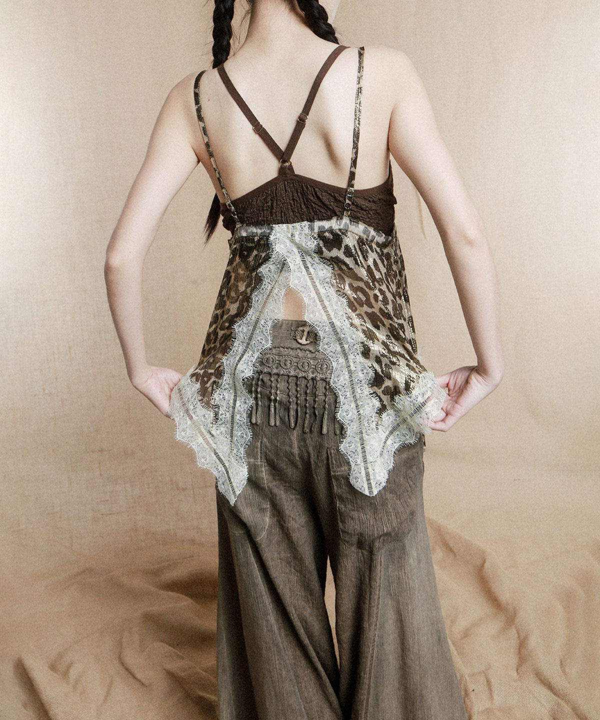 Tassel Belt Lantern Pants