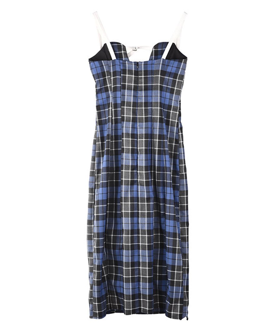 check pattern camisole dress