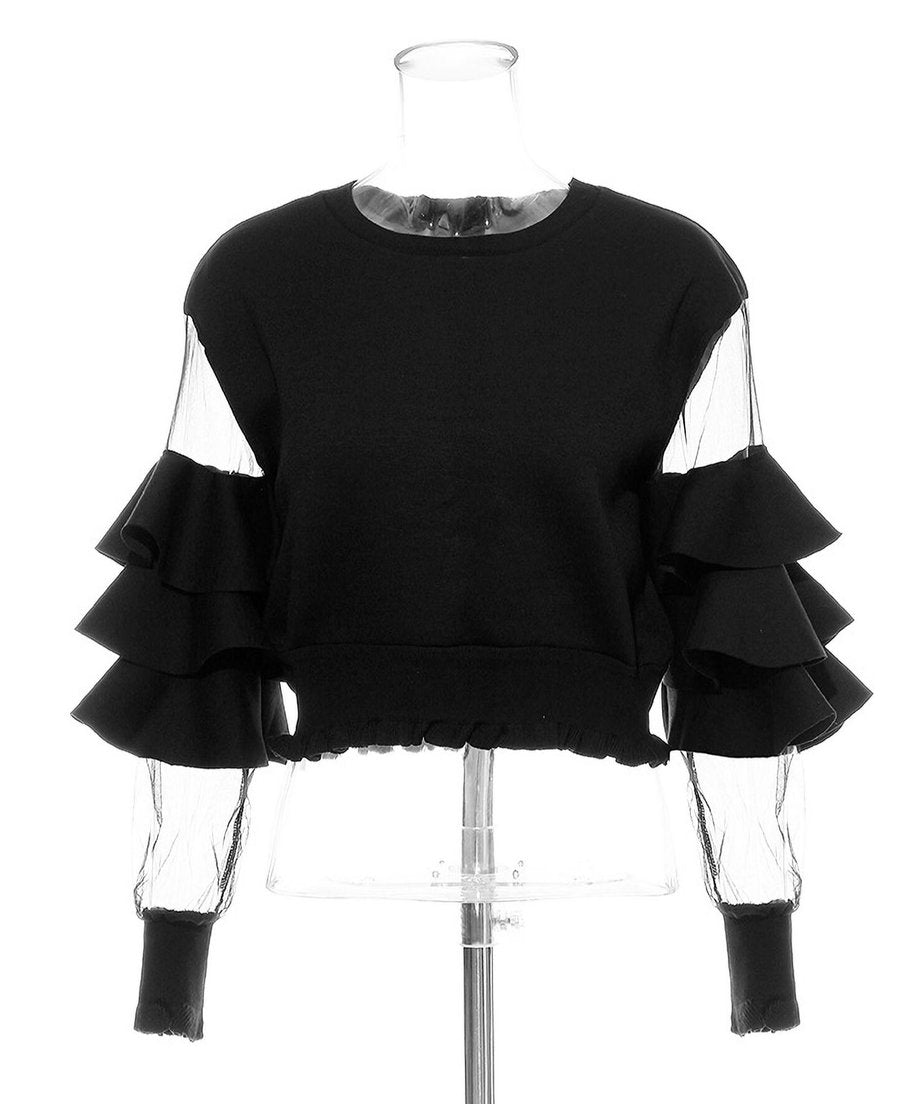 Mesh Sleeve Top