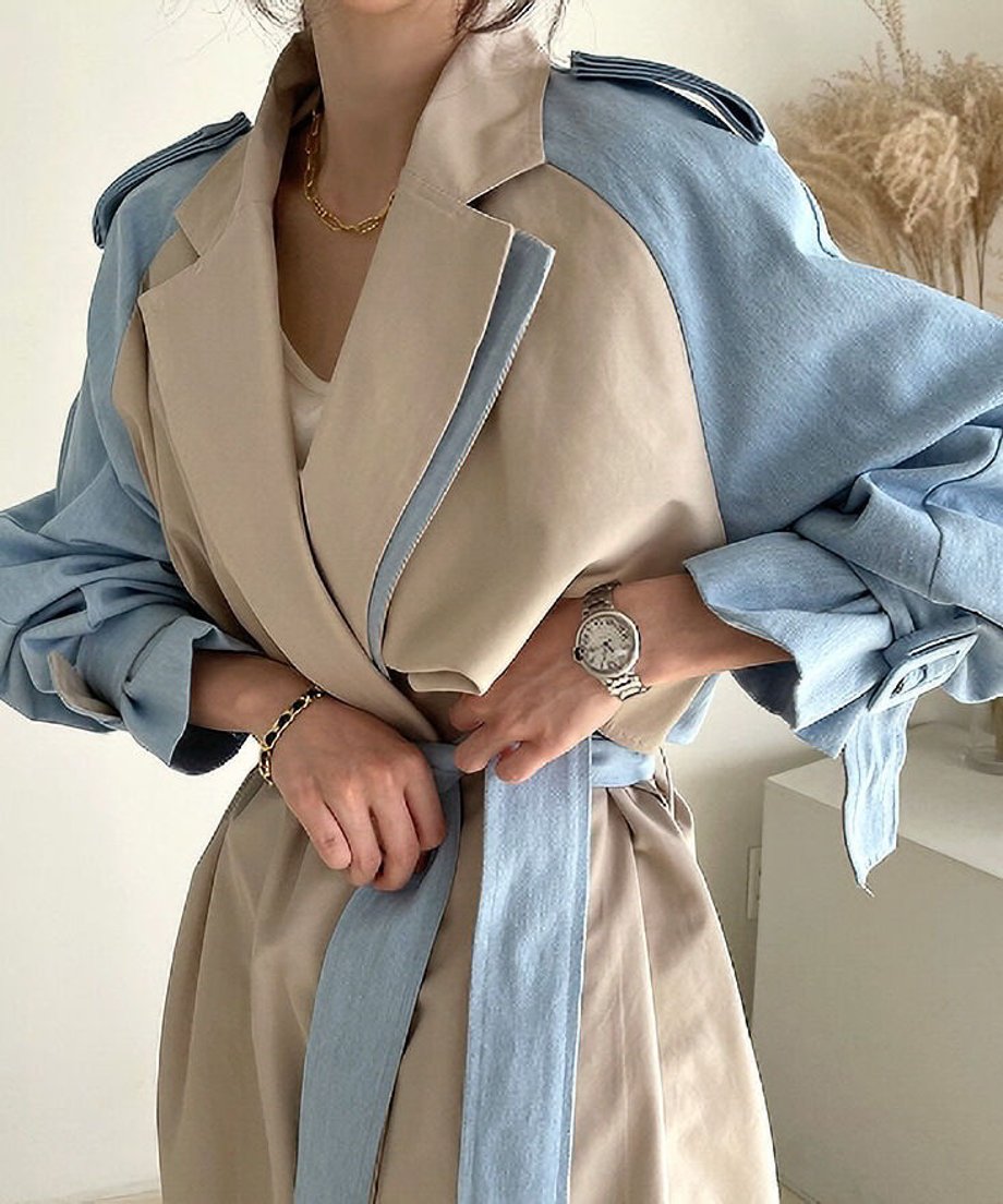 Raglan Sleeve Trench Coat