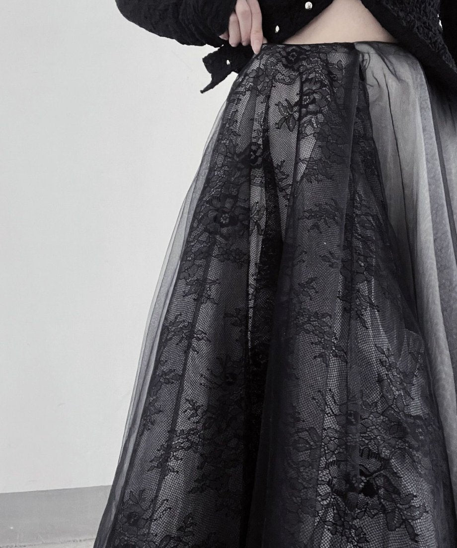 Tulle Layered Gradient Skirt