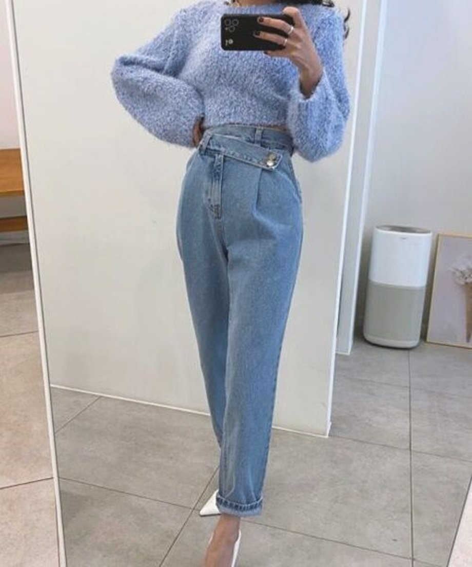 Tapered Denim Pants