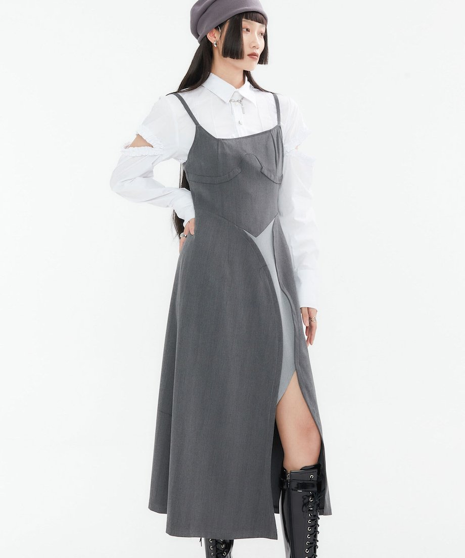 Layered Slit Dress