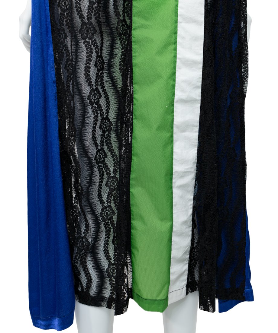 Stripe Lace Panel Dress
