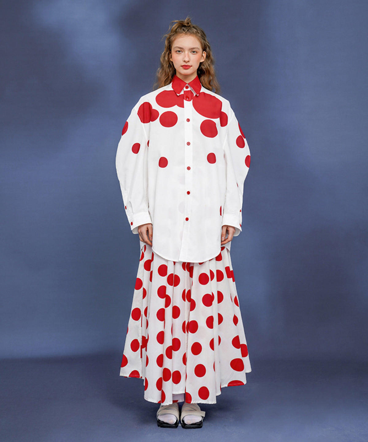 Polka Dot Print Blouse