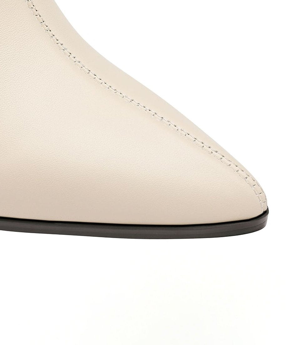 Metallic Sculpture Heel Ankle Boots