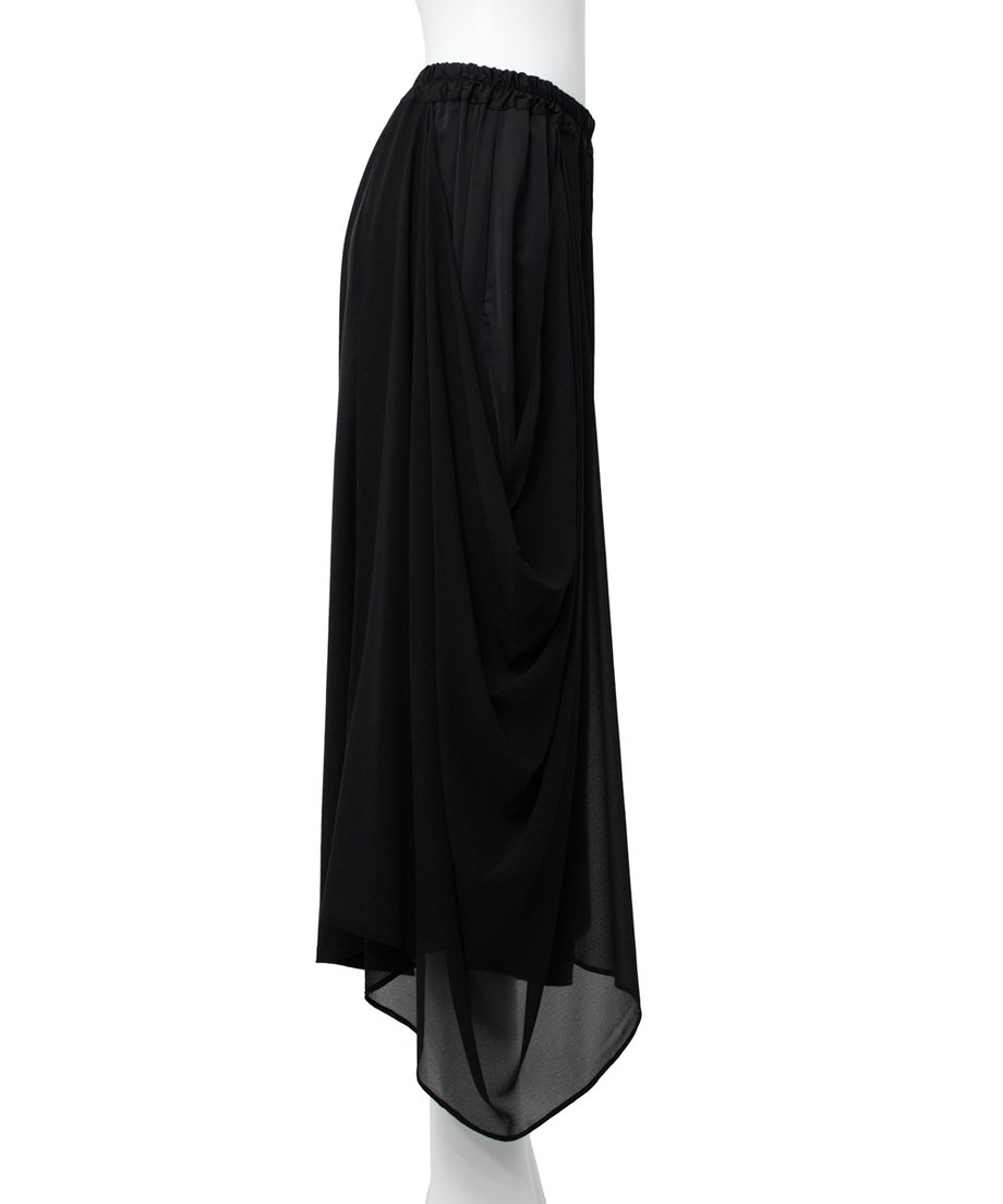 Draped Asymmetric Wide Pants