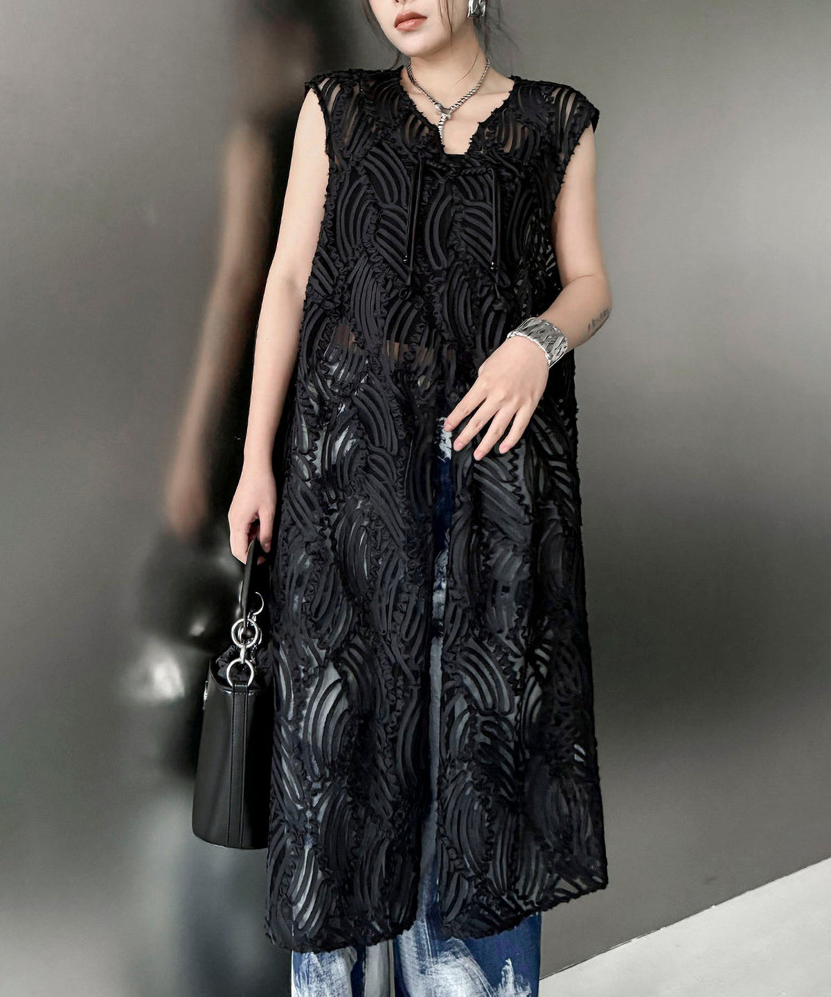 Jacquard Tucking Vest