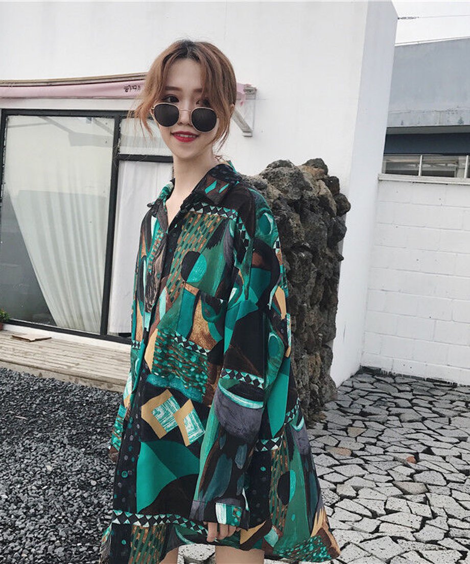 Geometry Loose Blouse