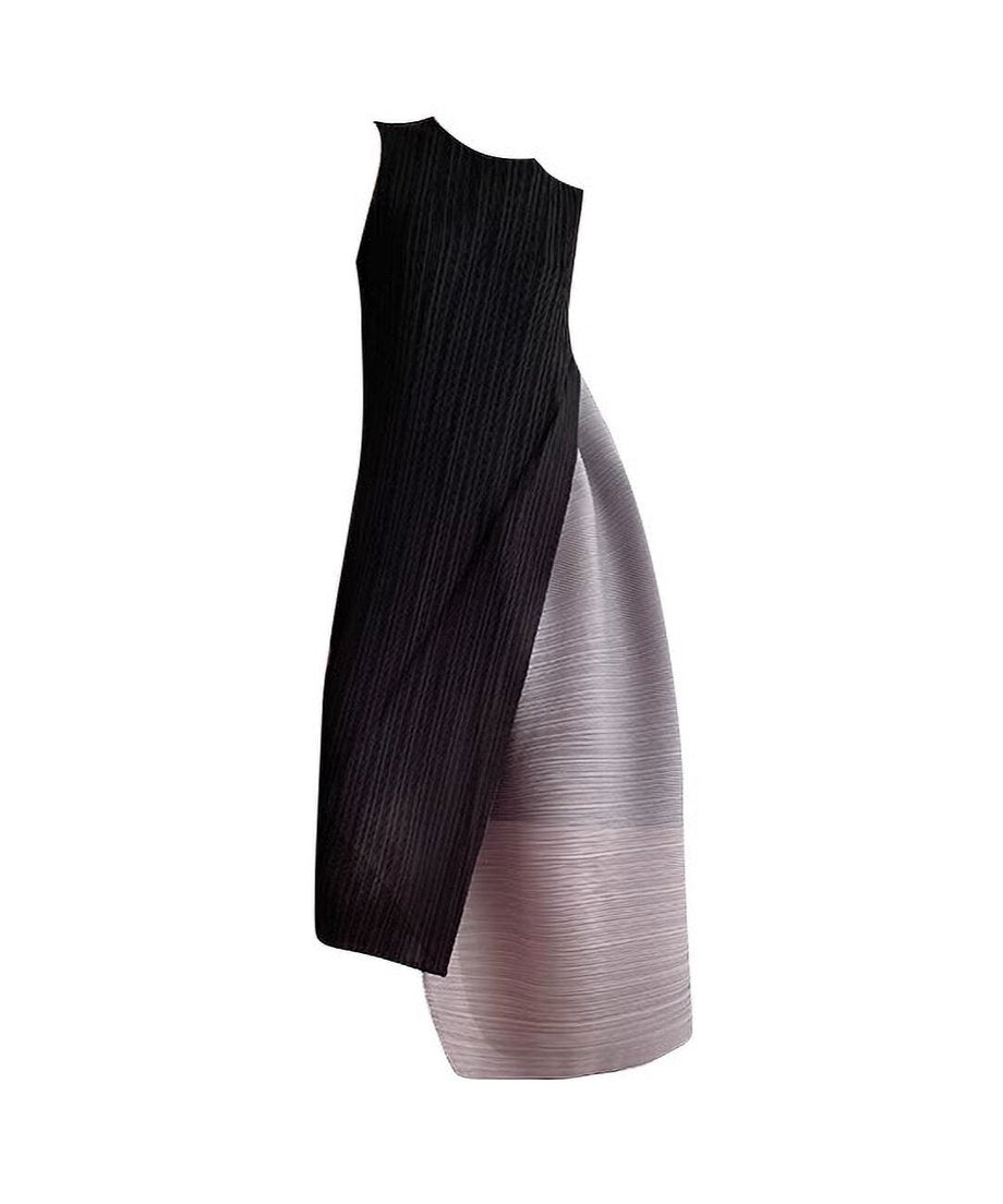 Half Flare Pleated Dress