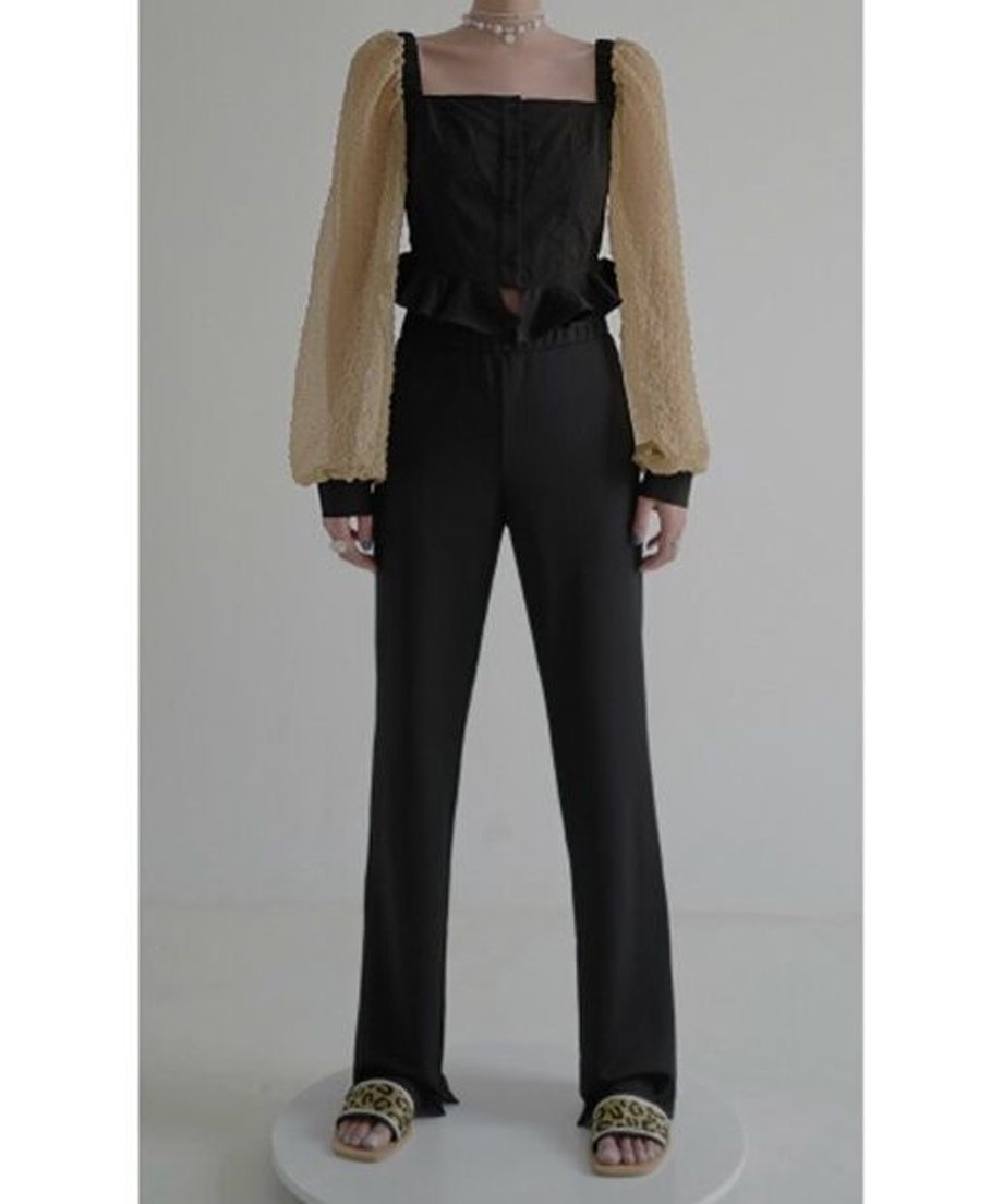 Square-neck Patchwork Top