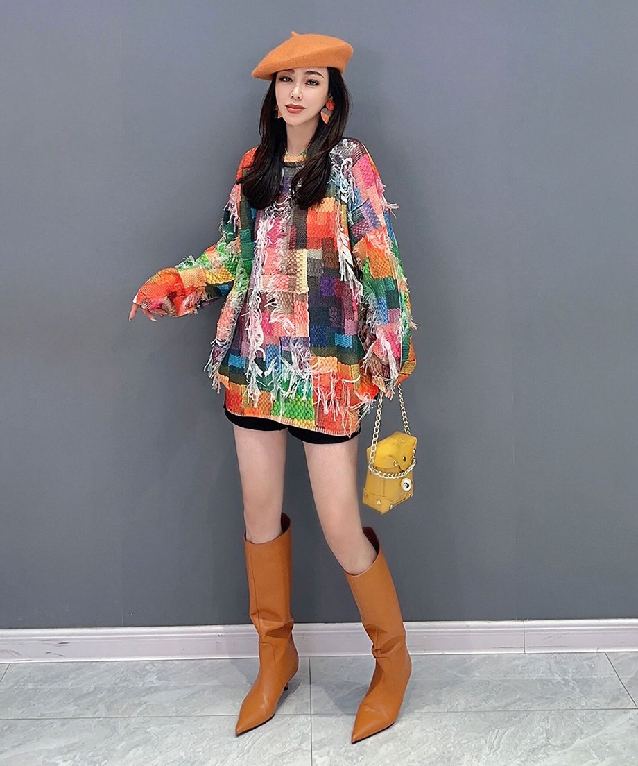 Colorful Jacquard Sweater