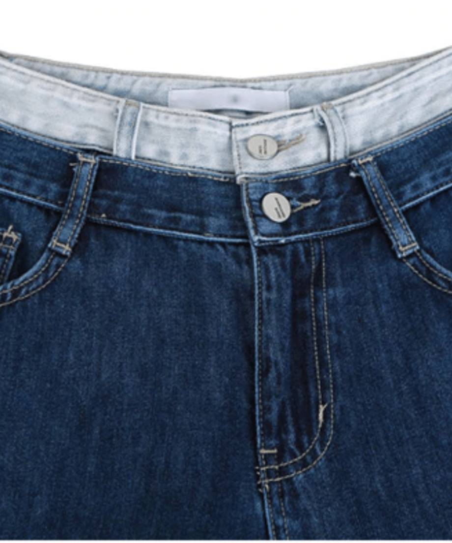 Bicolor Denim Pants