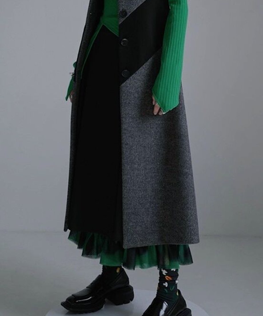 Ruffle Hem Layered Skirt