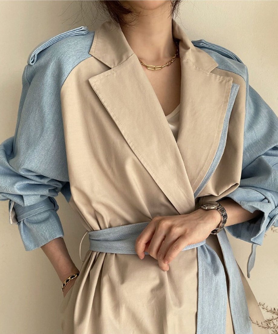 Raglan Sleeve Trench Coat