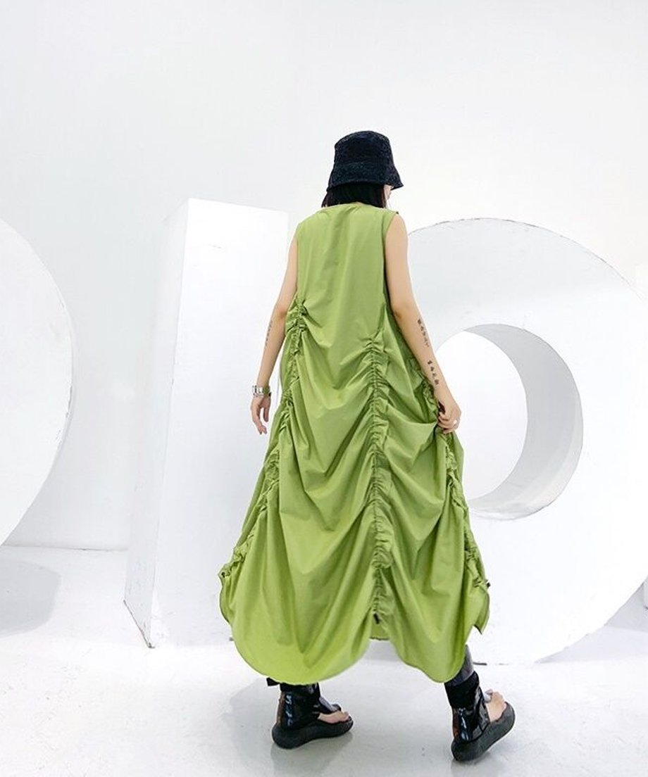 Ruched Balloon Silhouette  Dress