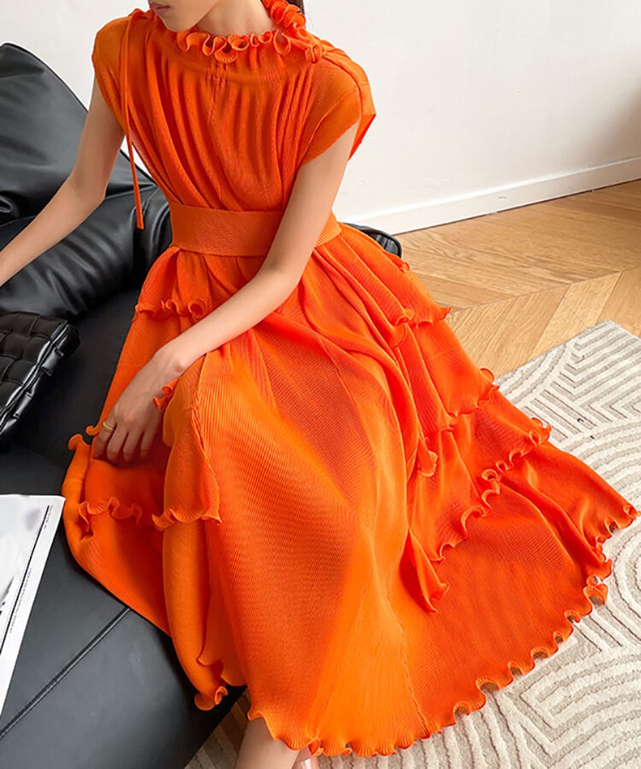 Frill Pleats Dress