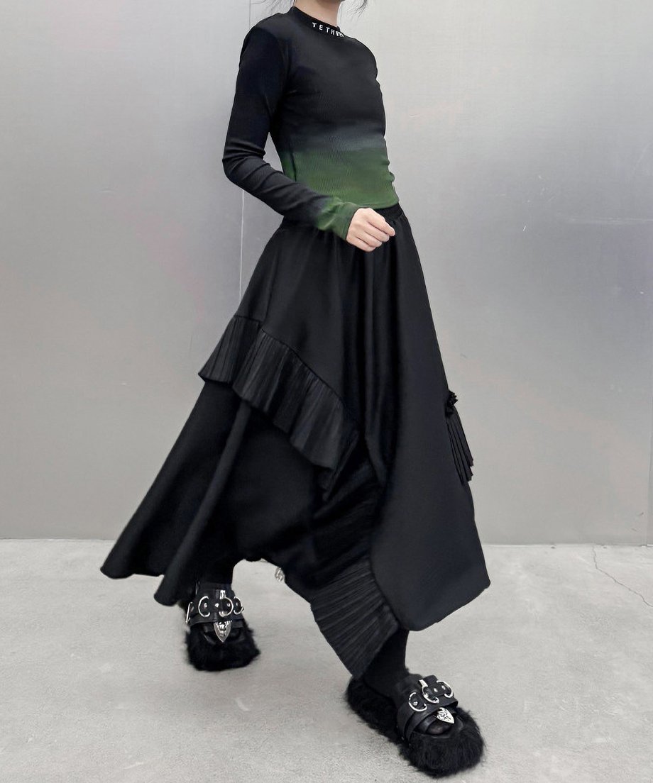 Pleat Ruffle Skirt
