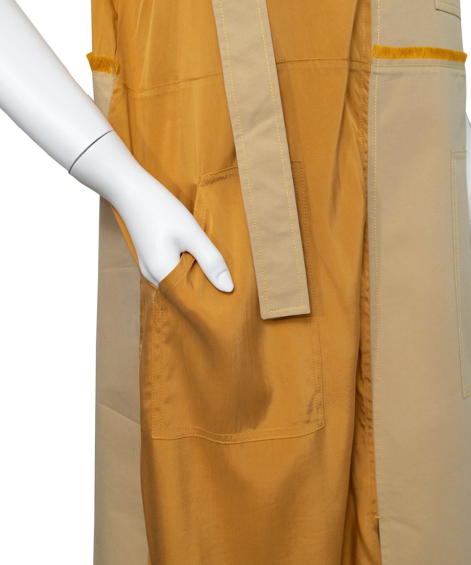 Dual Tone Asymmetric Strap Dress