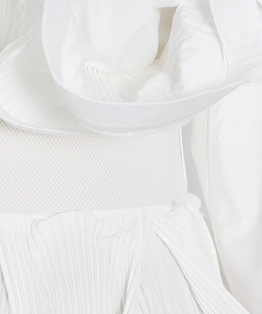 Pleated Peplum Blouse