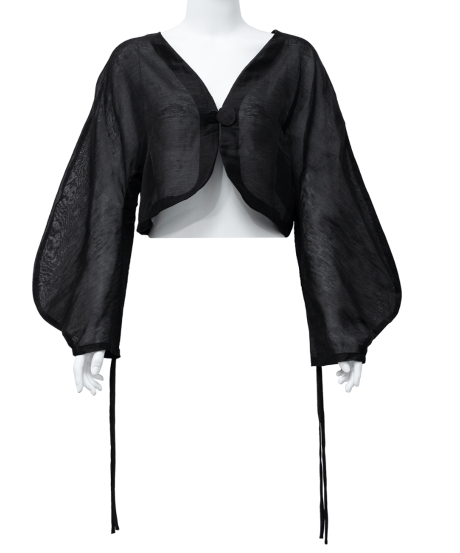 Sheer Volume Sleeve Cardigan