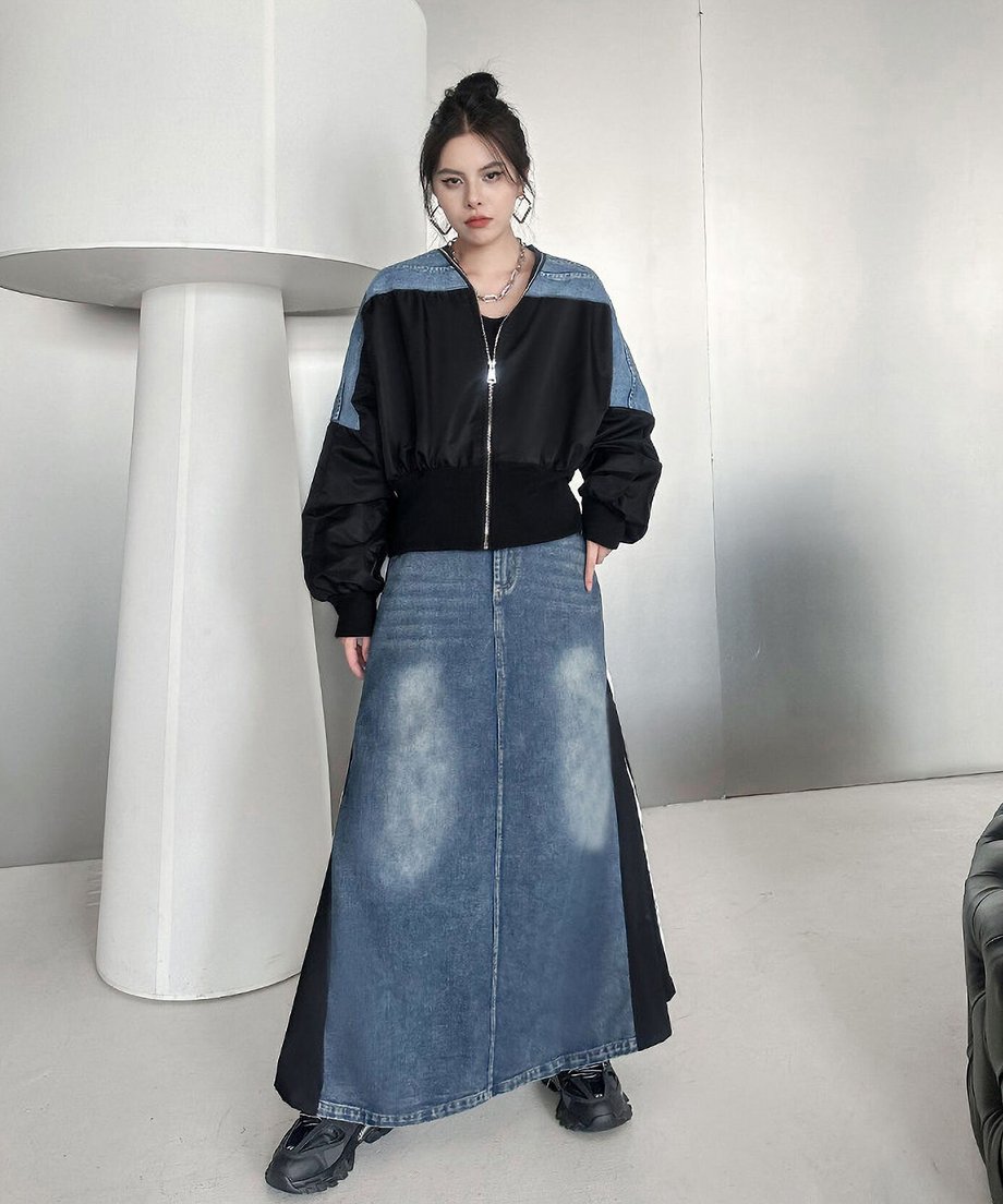 Collarless Zip Jacket