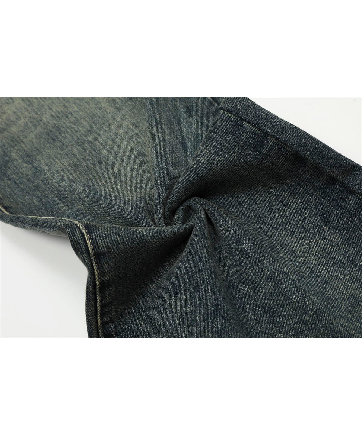 English Letter Print Denim Pants
