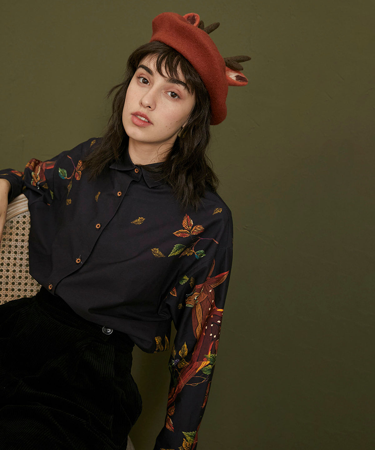 Deer Print Blouse