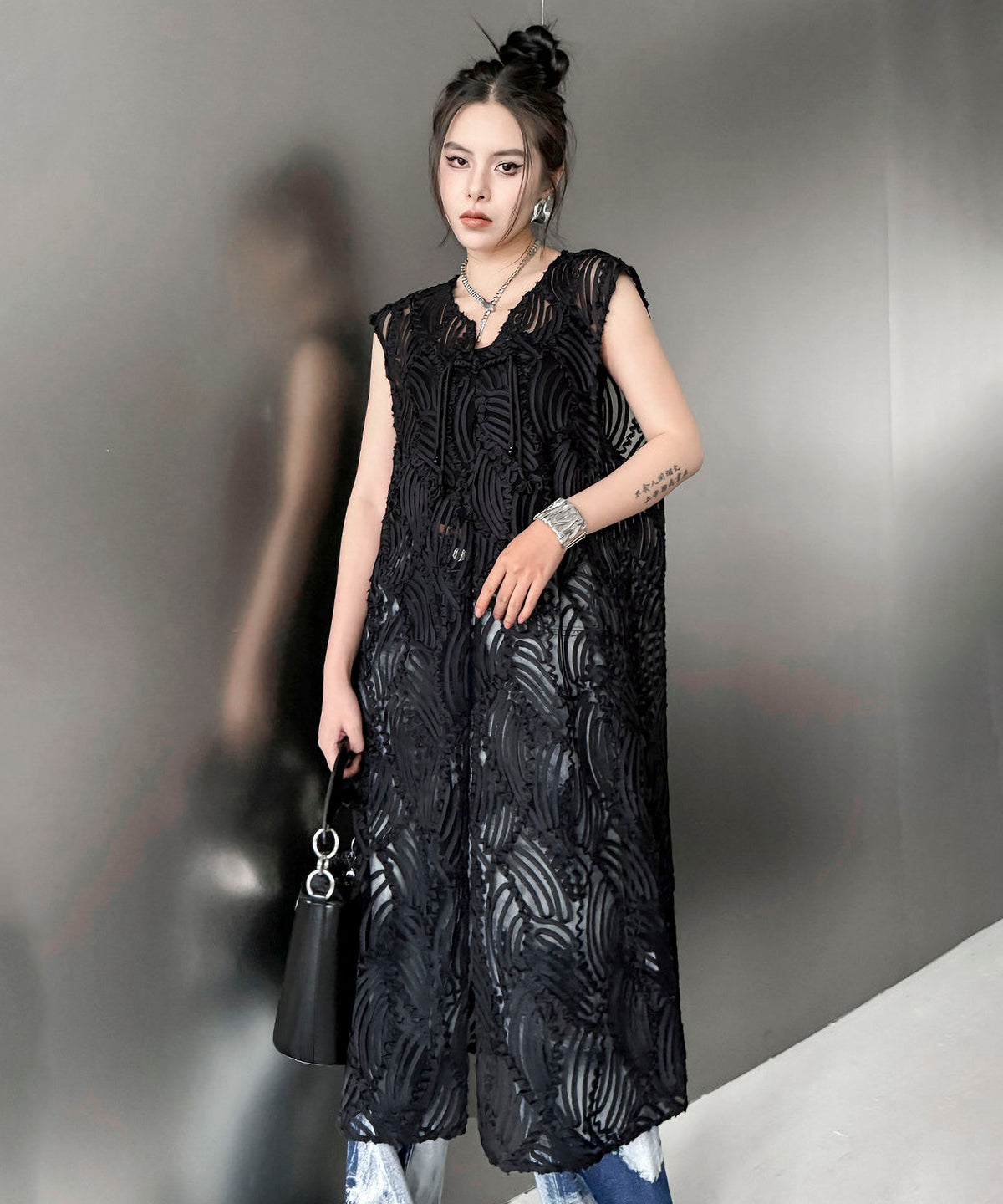 Jacquard Tucking Vest