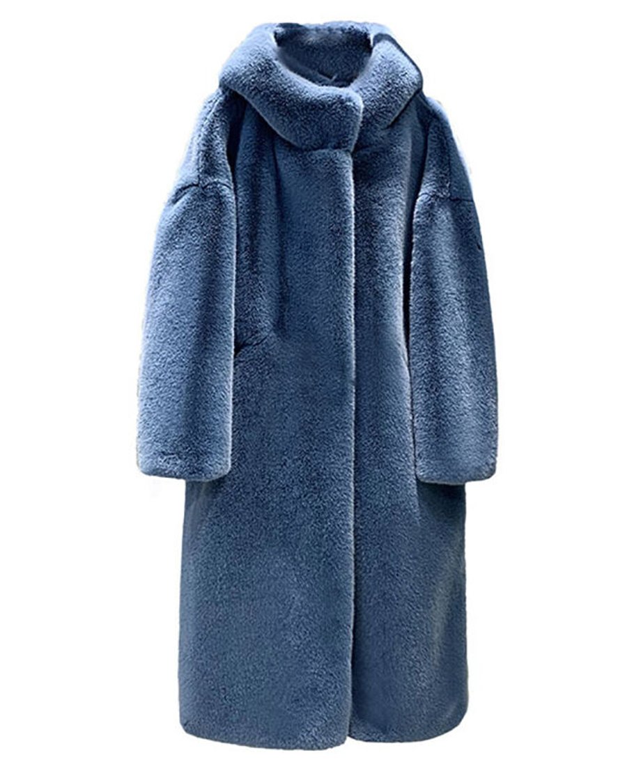 faux fur long coat
