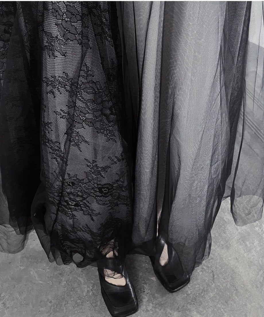 Tulle Layered Gradient Skirt