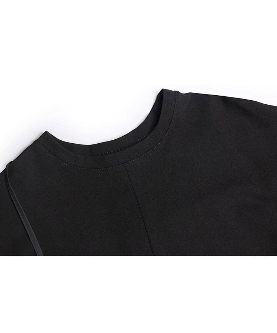 Half Sleeve Asymmetric Top