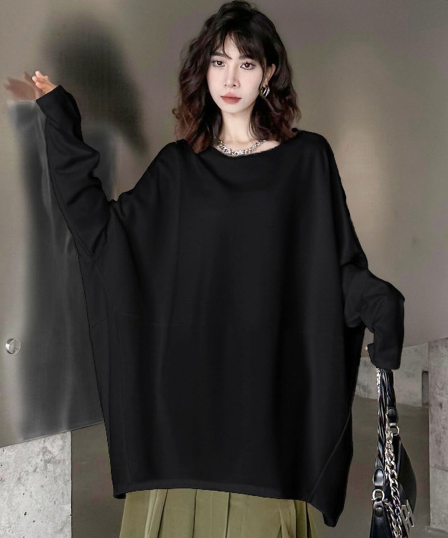 Oversized Drop Shoulder Long Sleeve Tee